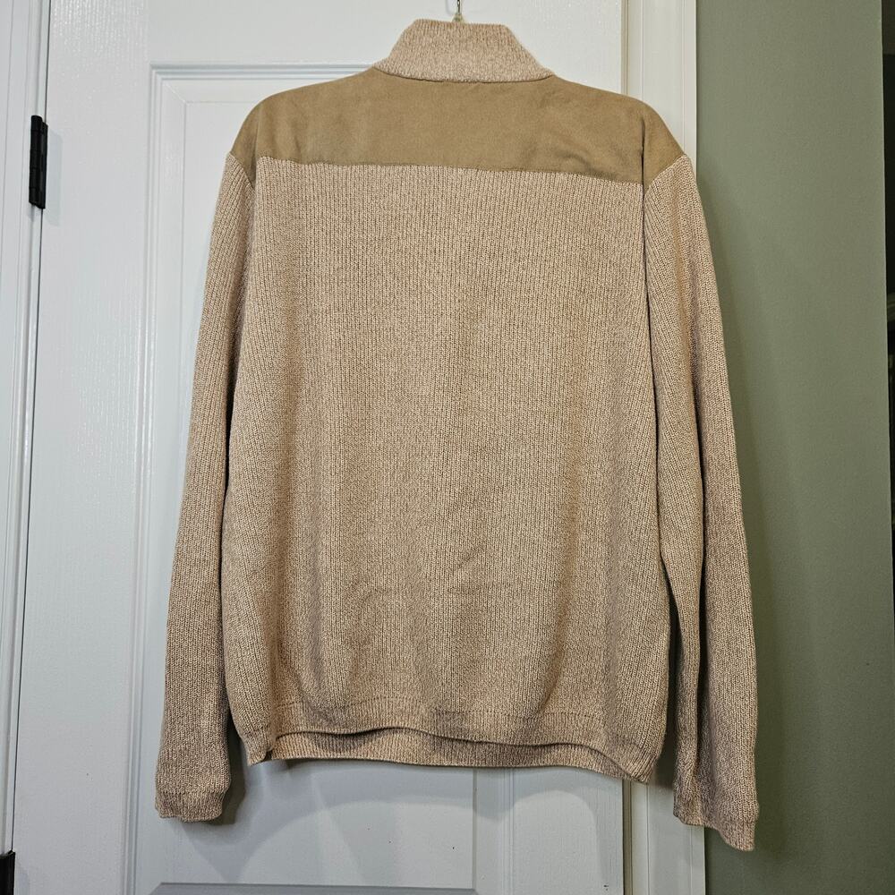 Preswick &‎ Moore Men's Medium 1/4 Zip 100% Cotton Sweater - Picture 5 of 5